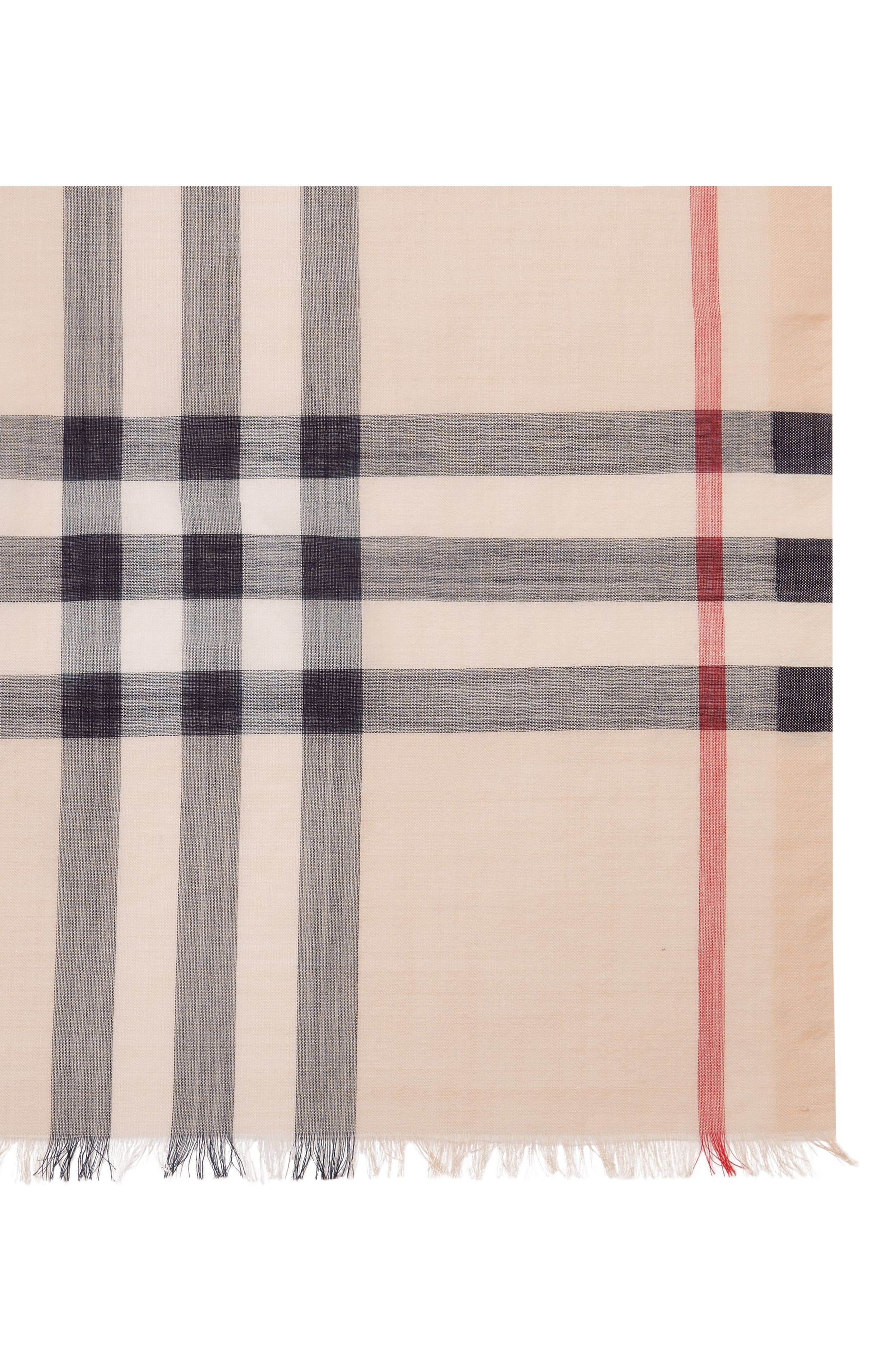 Giant Check Print Wool & Silk Scarf - 6