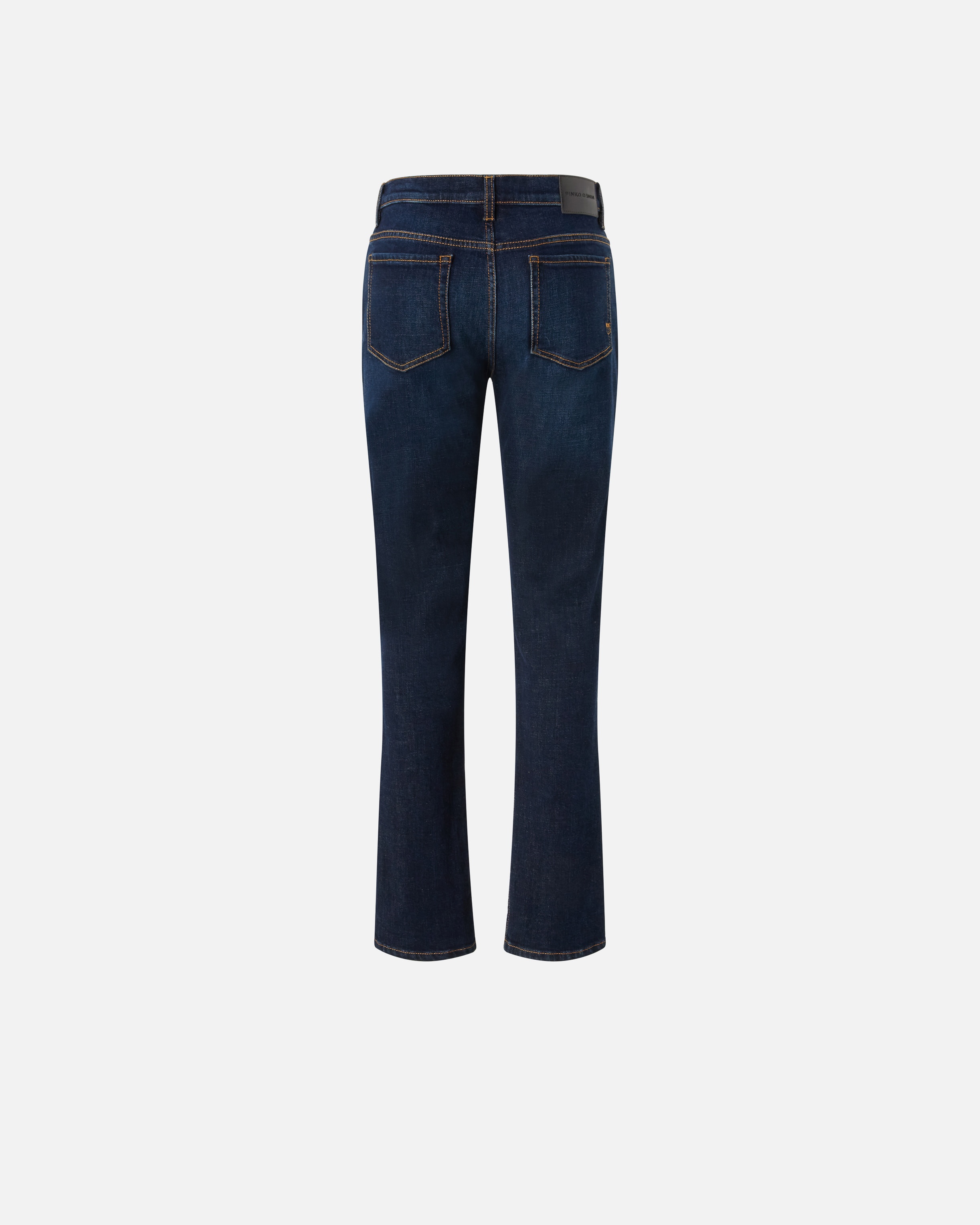 DARK STRAIGHT FIT JEANS WITH SLIT - 2