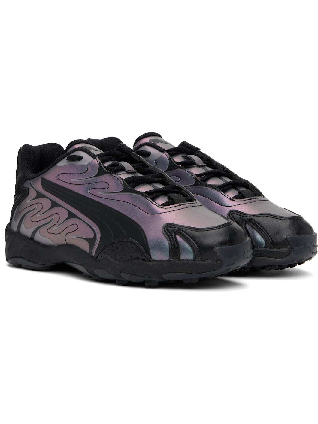 Black Inhale Color Shifting Sneakers - 4