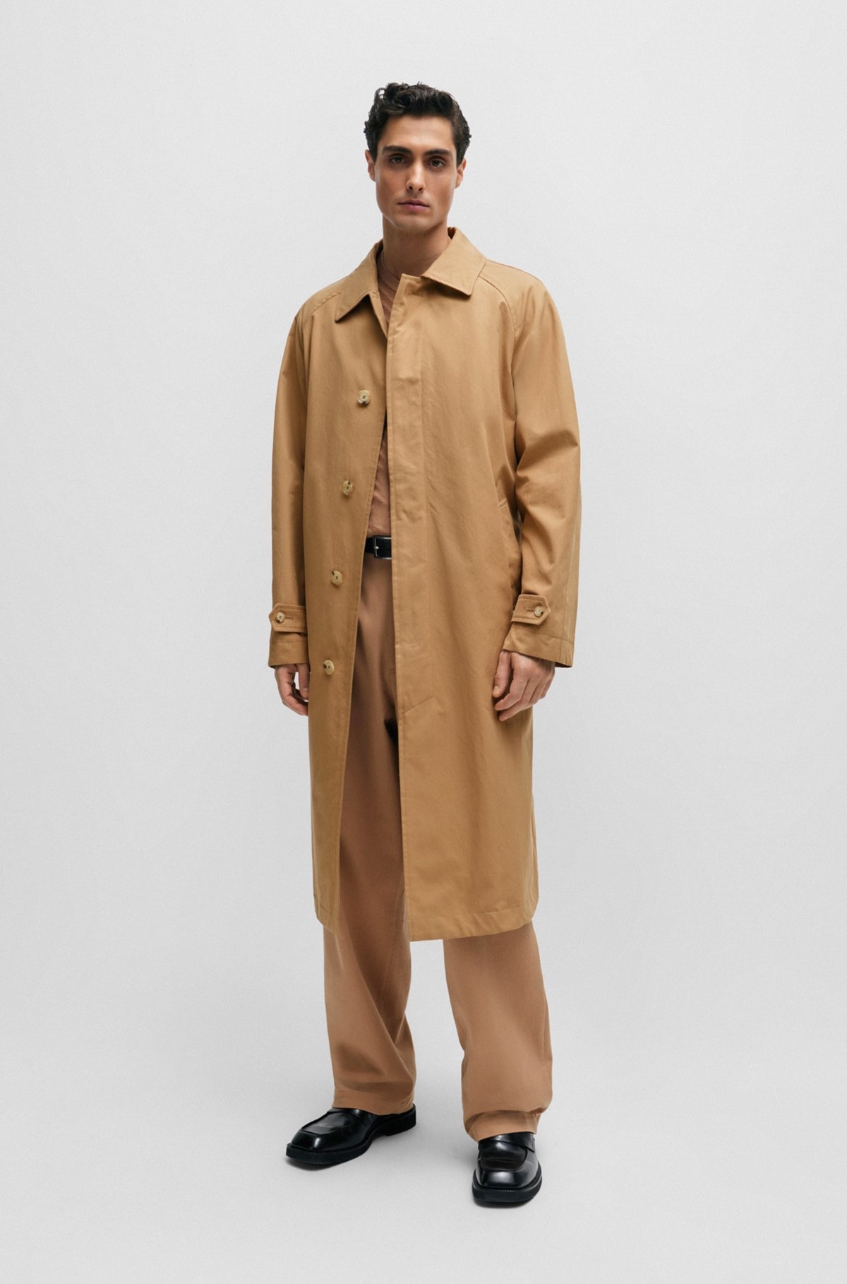 RELAXED-FIT COAT IN COTTON WITH CONCEALED CLOSURE - 6