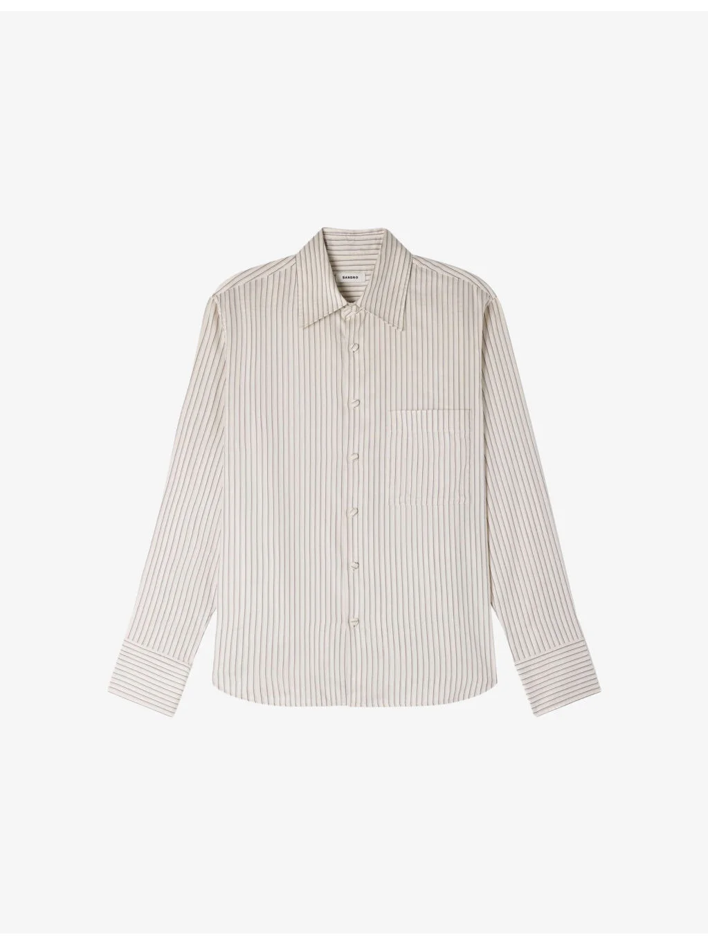 Striped Relaxed-Fit Lyocell Shirt - 1