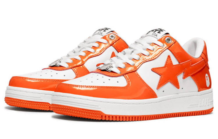 A BATHING APE Bape Sta Low 'Orange White' 1H70-191-001-WO - 3