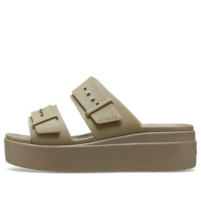 (WMNS) Crocs Brooklyn Low Wedge Sandal 'Beige' 207431-260 - 1