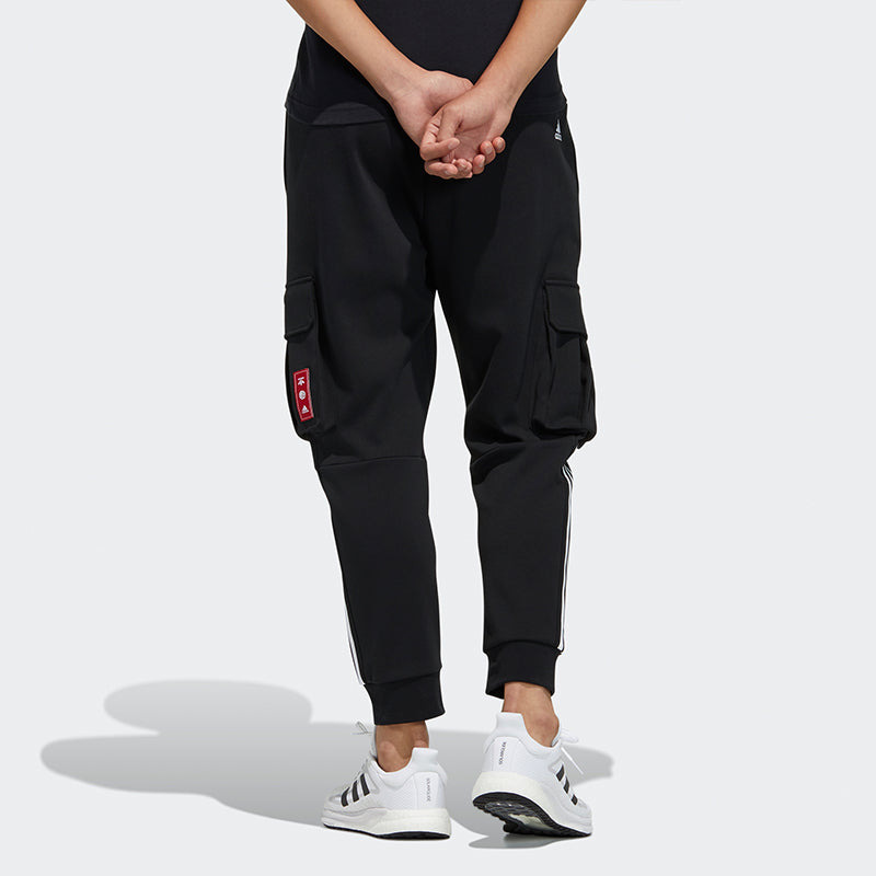 adidas Cny Pnt Dk New Year's Edition Cargo Pocket Bundle Feet Sports Pants Black GP0913 - 4