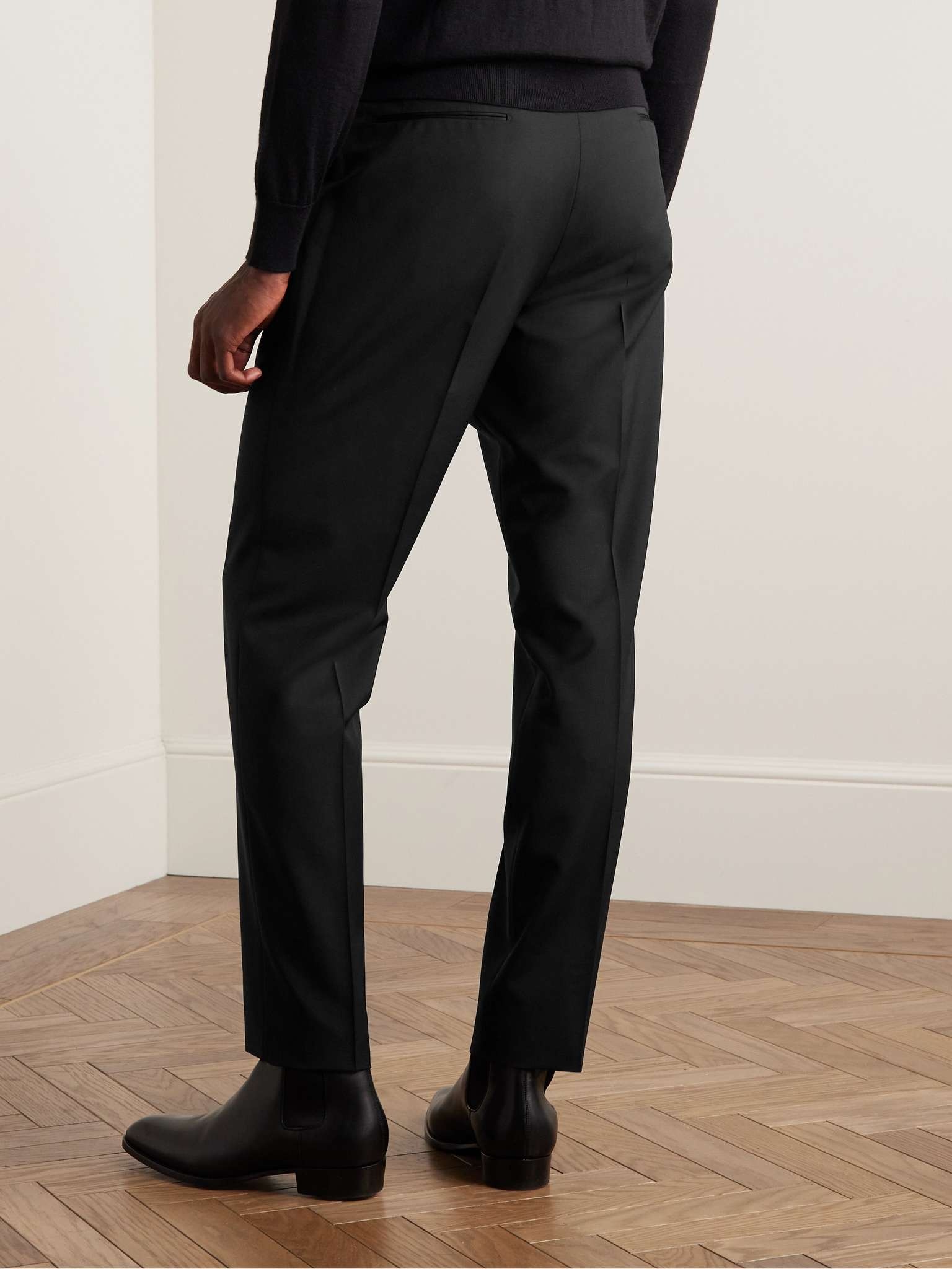 Straight-Leg Satin-Trimmed Wool and Mohair-Blend Tuxedo Trousers - 4