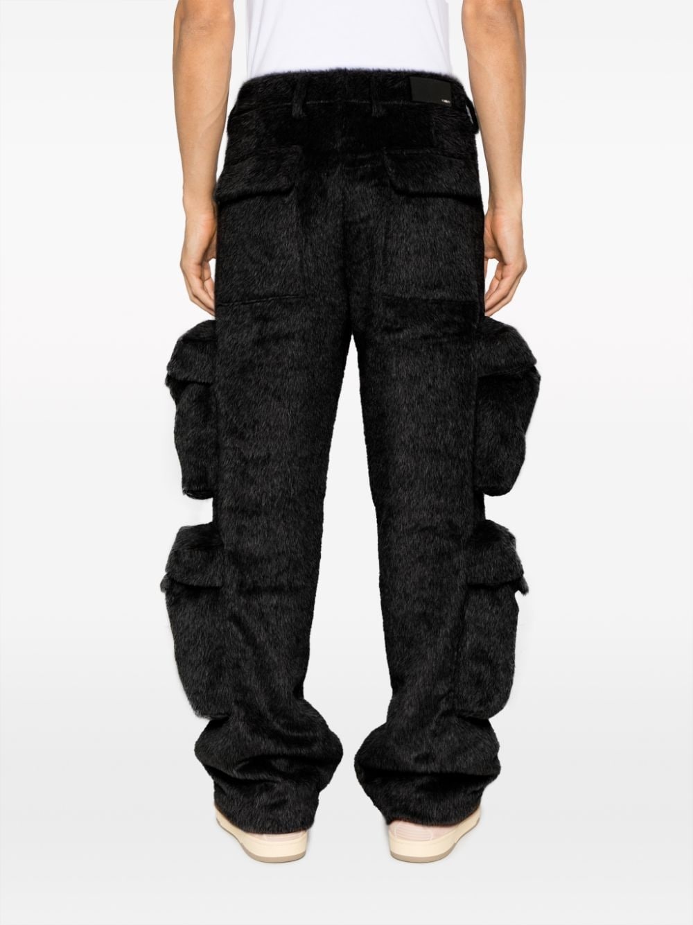 faux-fur cargo pants - 4