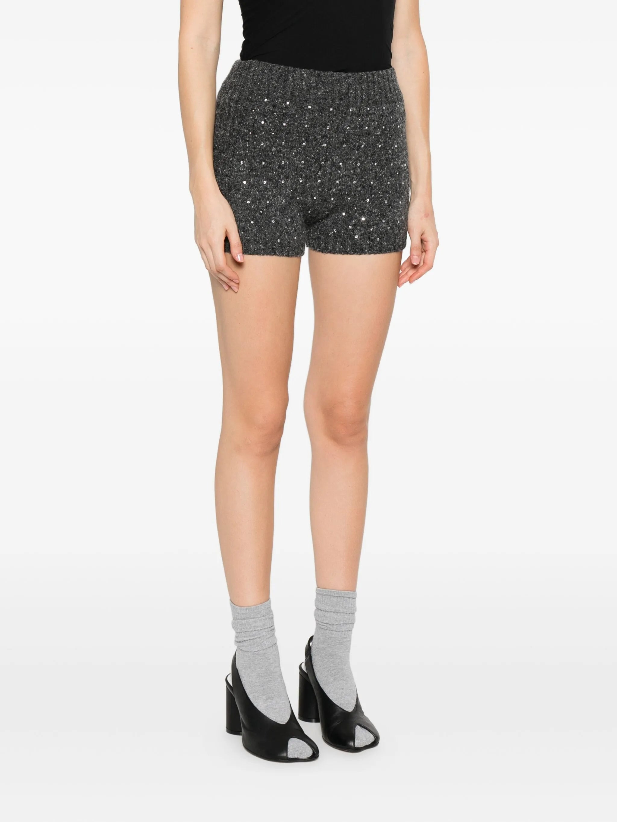 Pinko Embellished Knit Shorts - 3