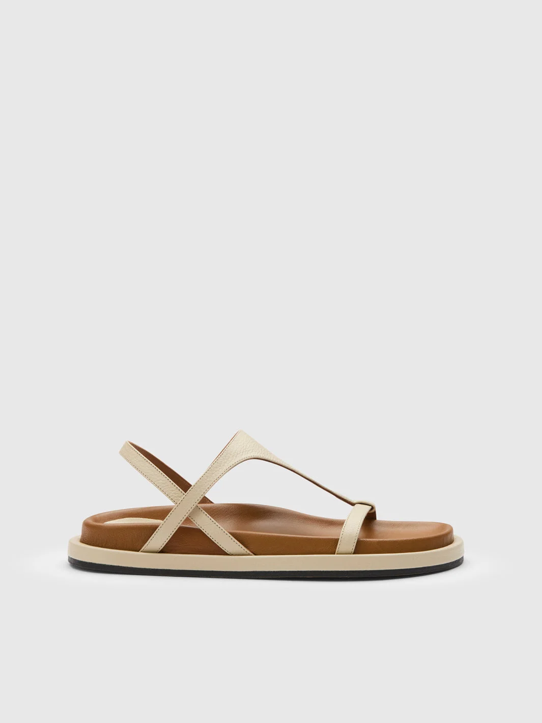Ultimo Mandorla Grained Leather Comfy sandals - 1
