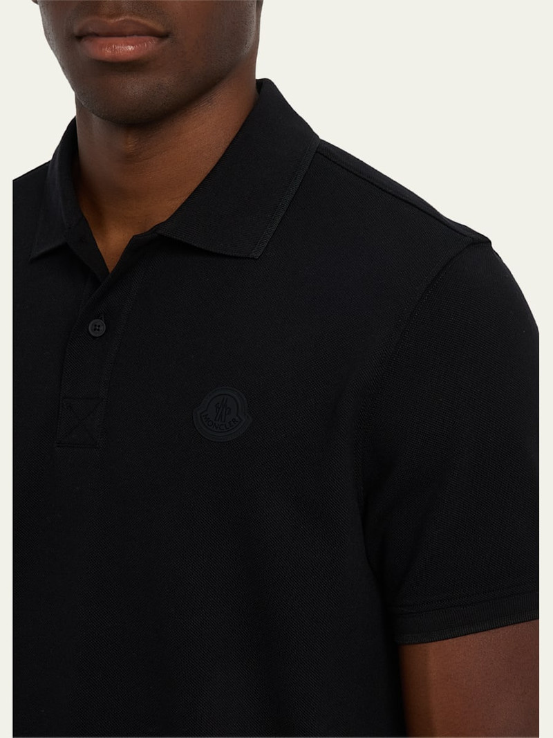 Moncler Men's Cotton Tonal Logo Polo Shirt outlook