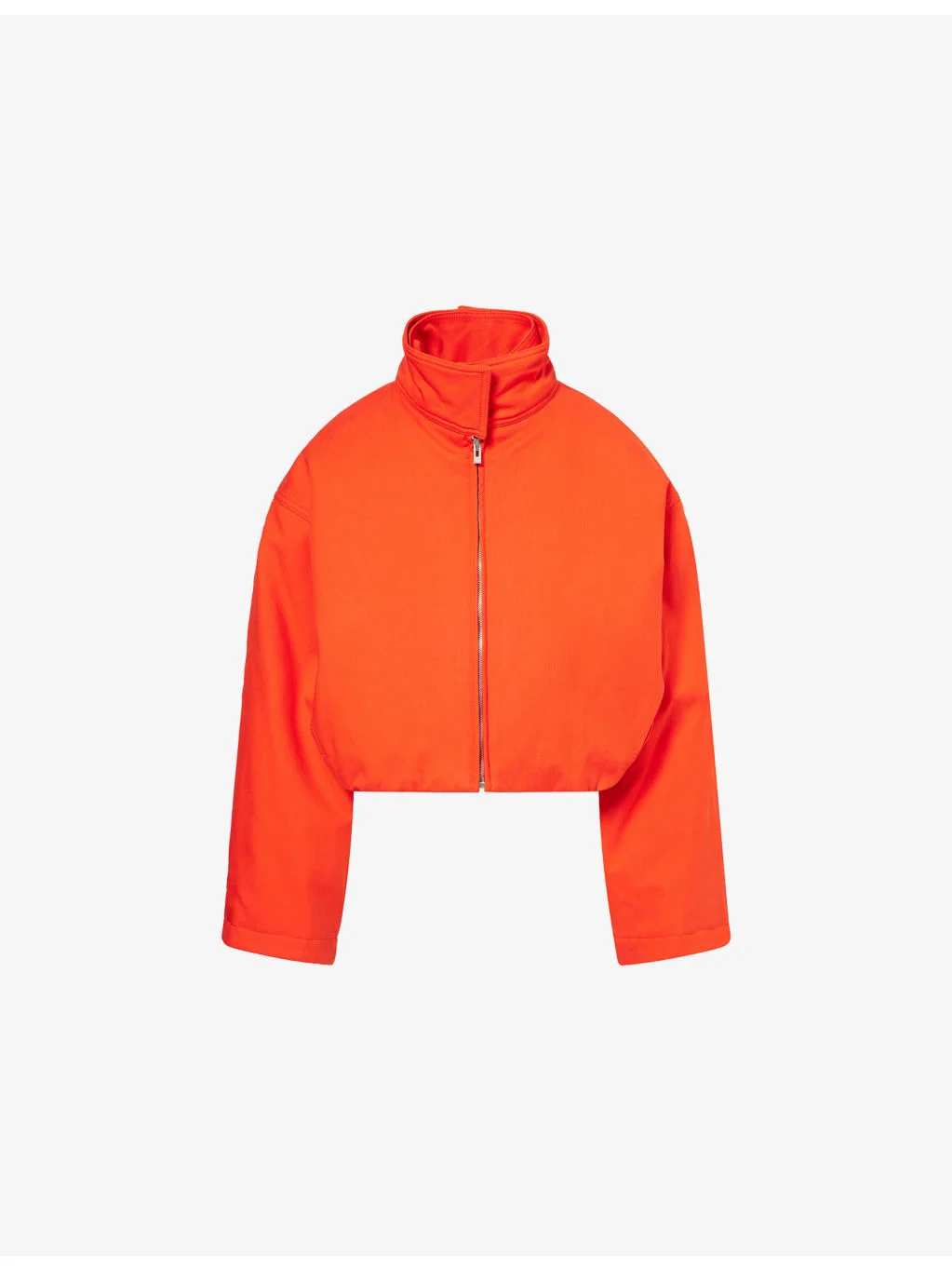 Layered High-Neck Cotton-Garbadine Bomber Jacket - 1