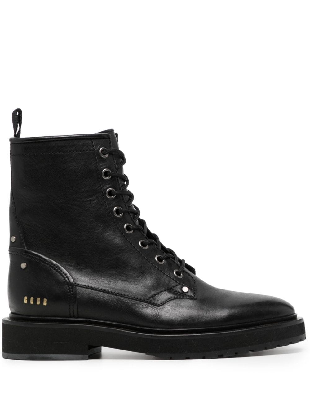 lace-up leather combat boots - 1