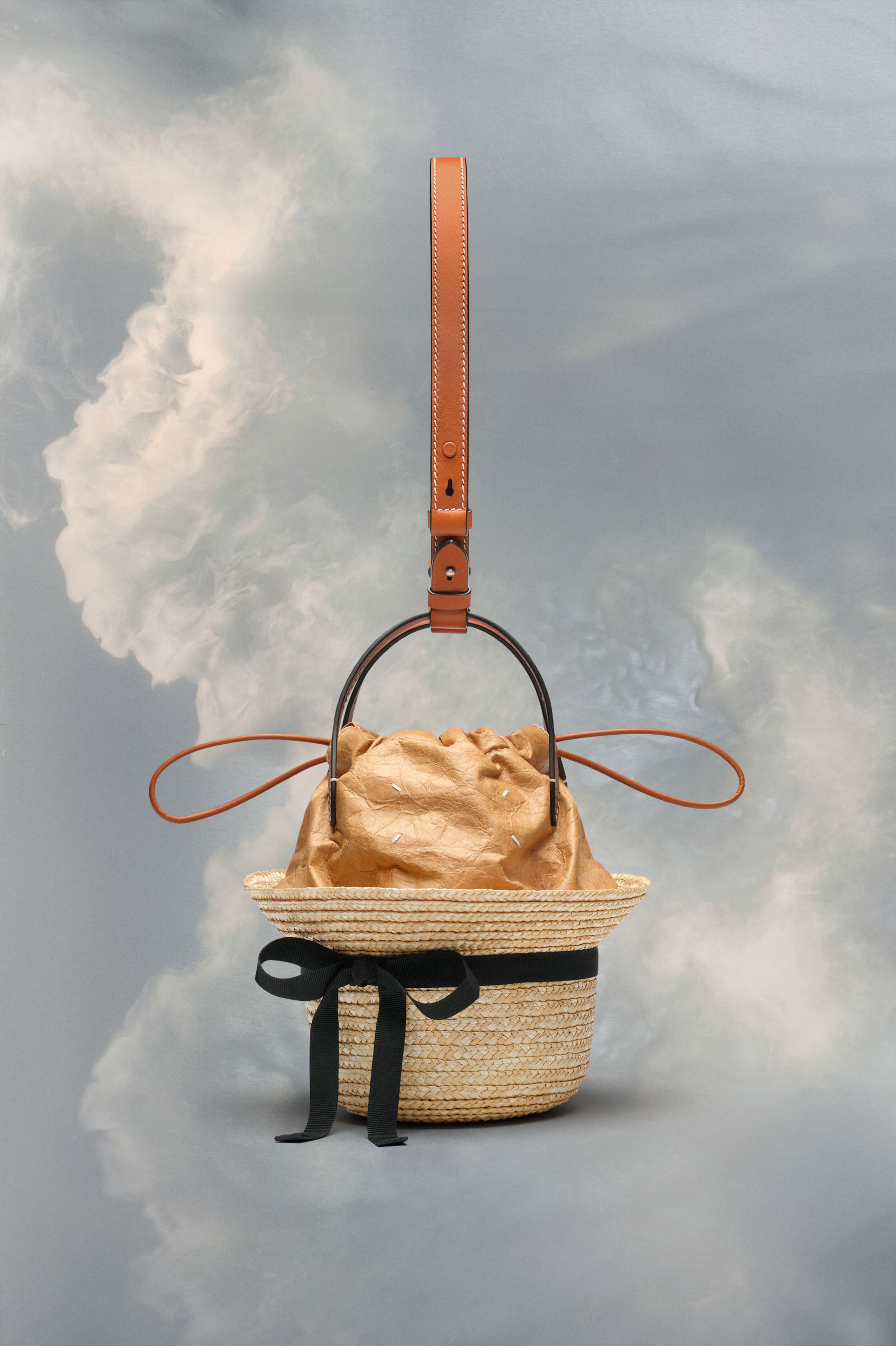 Straw hat bucket bag - 1