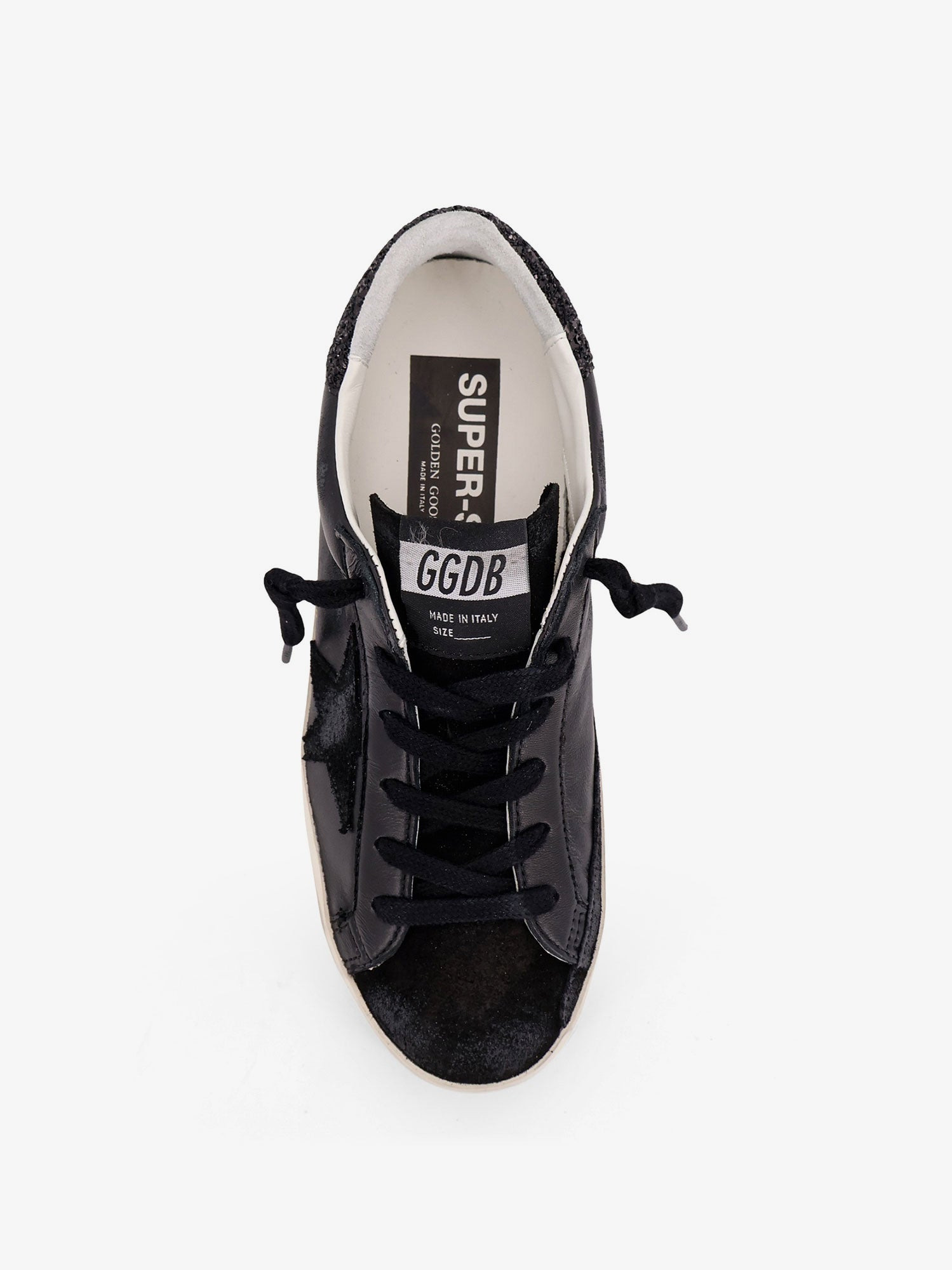Super-Star Classic With List Low-Top Sneakers With Suede Inserts And Glittered Detail - 5