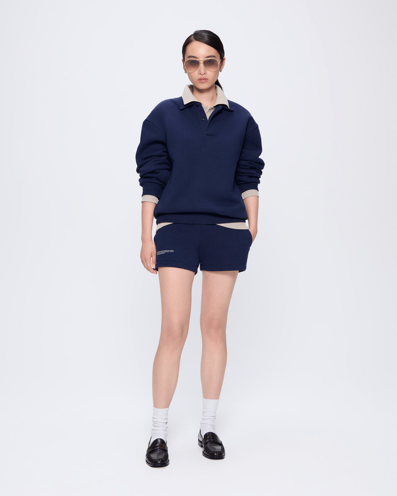 Womens DNA Heavyweight Polo Sweatshirt - Navy 3