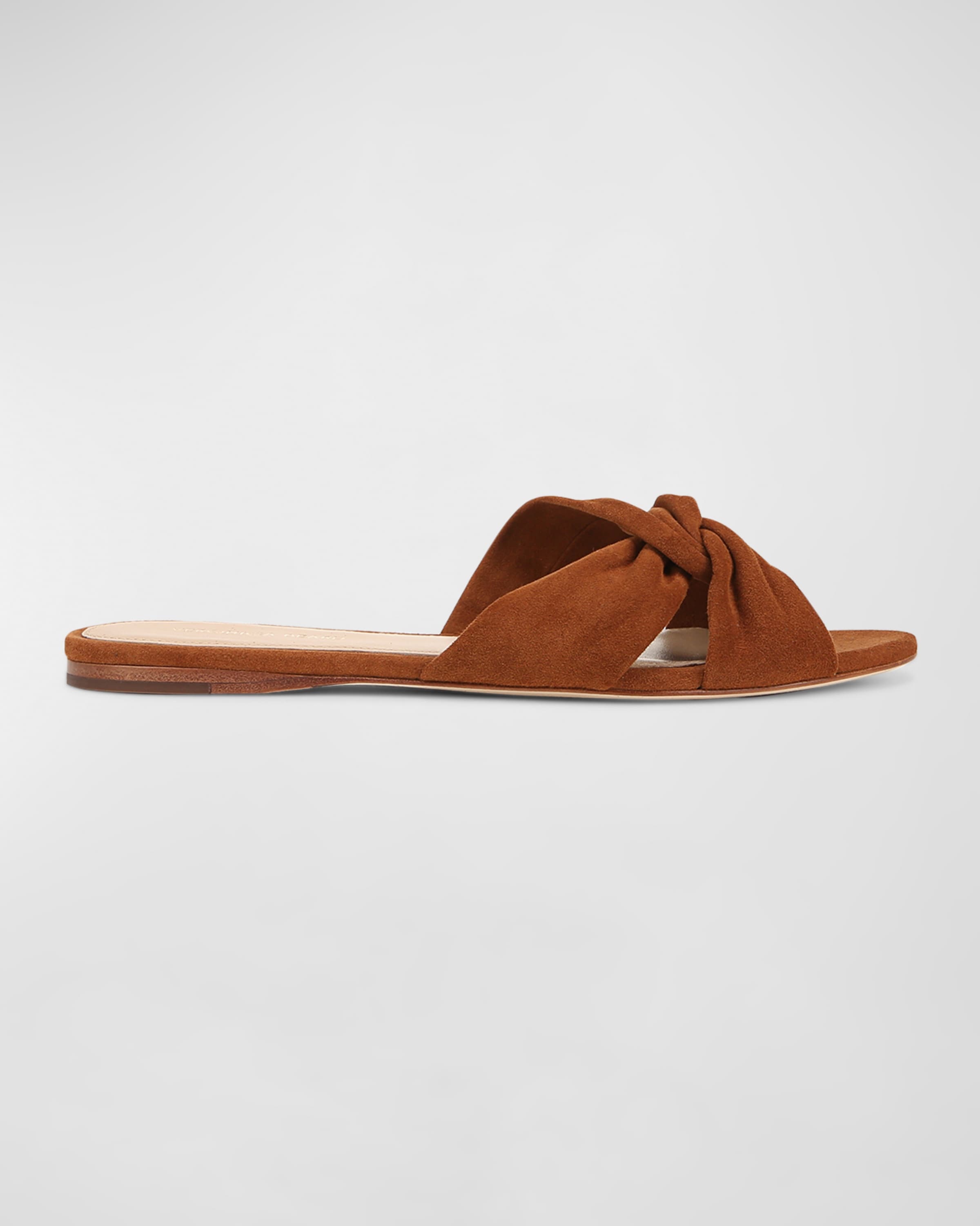 Seraphina Twisted Suede Slide Sandals - 1