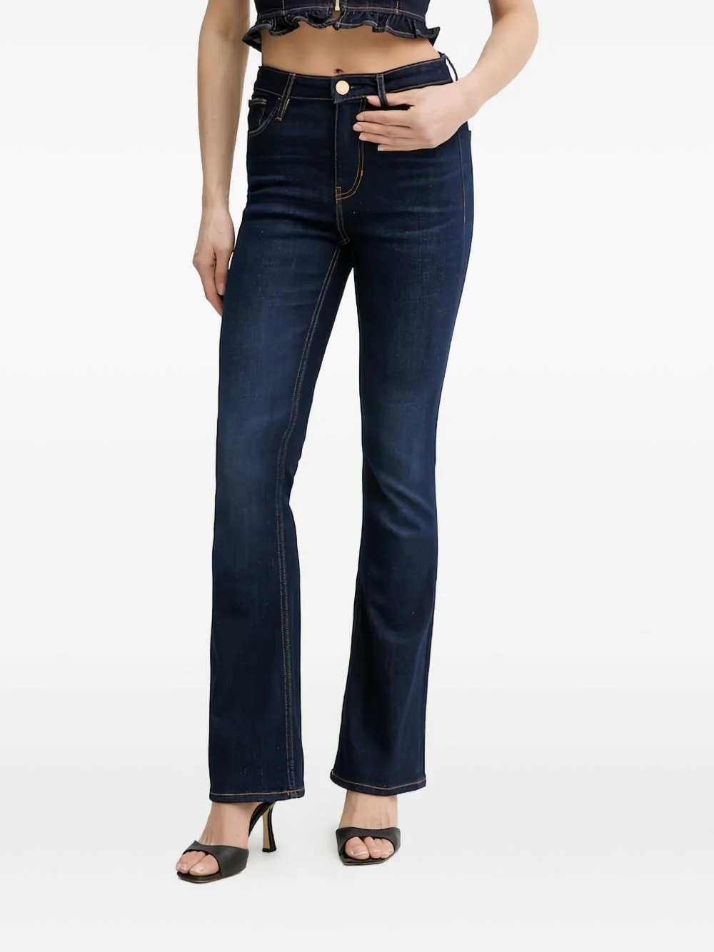 triangle-patch jeans - 1
