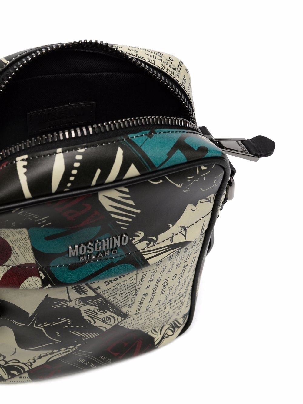 newspaper-print messenger bag - 5