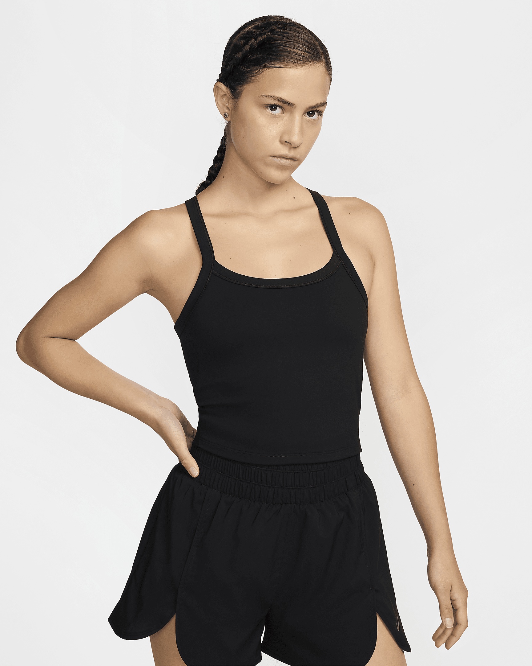 Nike One Fitted Women's Dri-FIT Strappy Cropped Tank Top - 1
