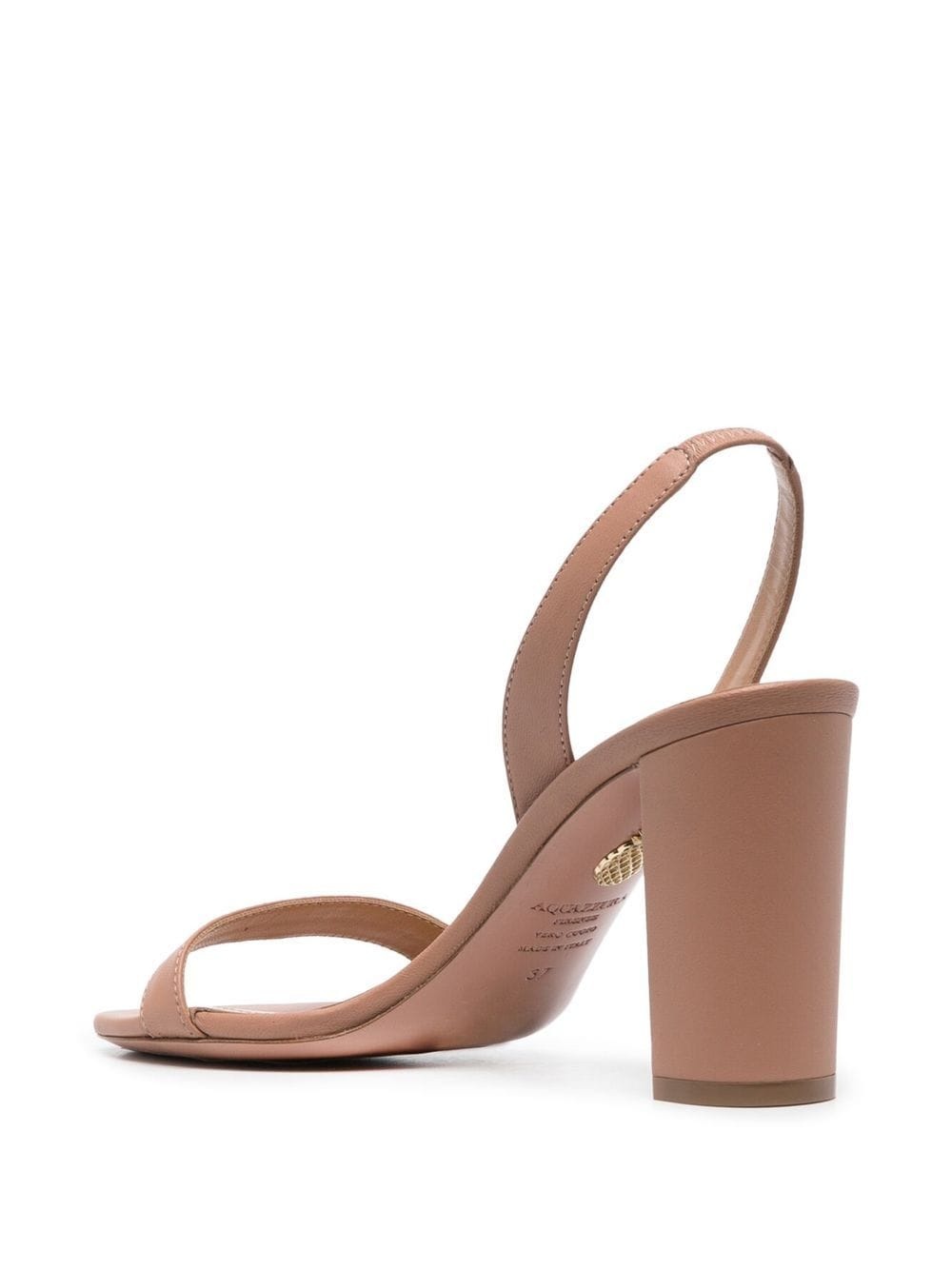 90mm heeled leather mules - 3