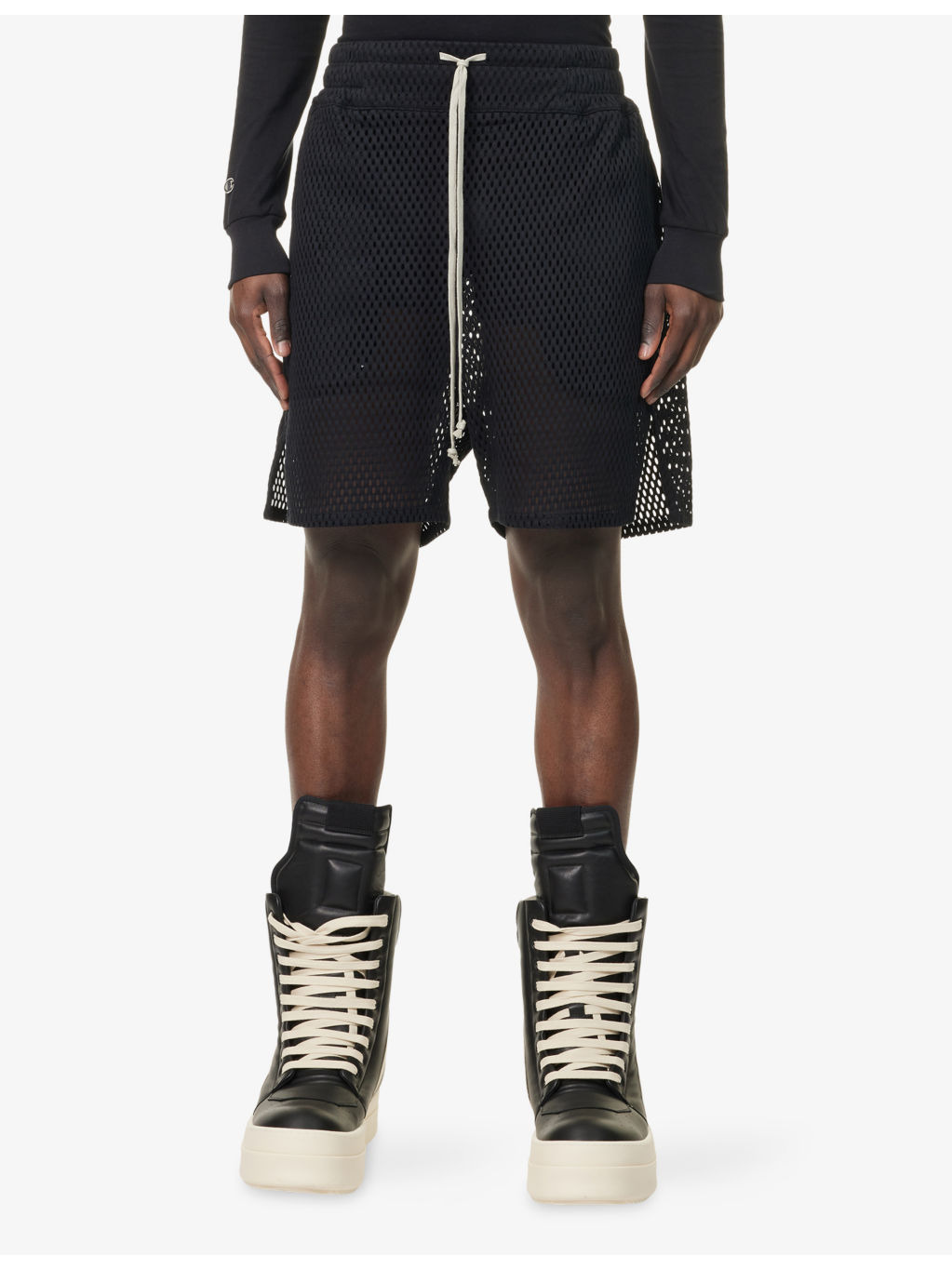 Rick Owens X Champion Relaxed-Fit Mesh Cotton Shorts - 3