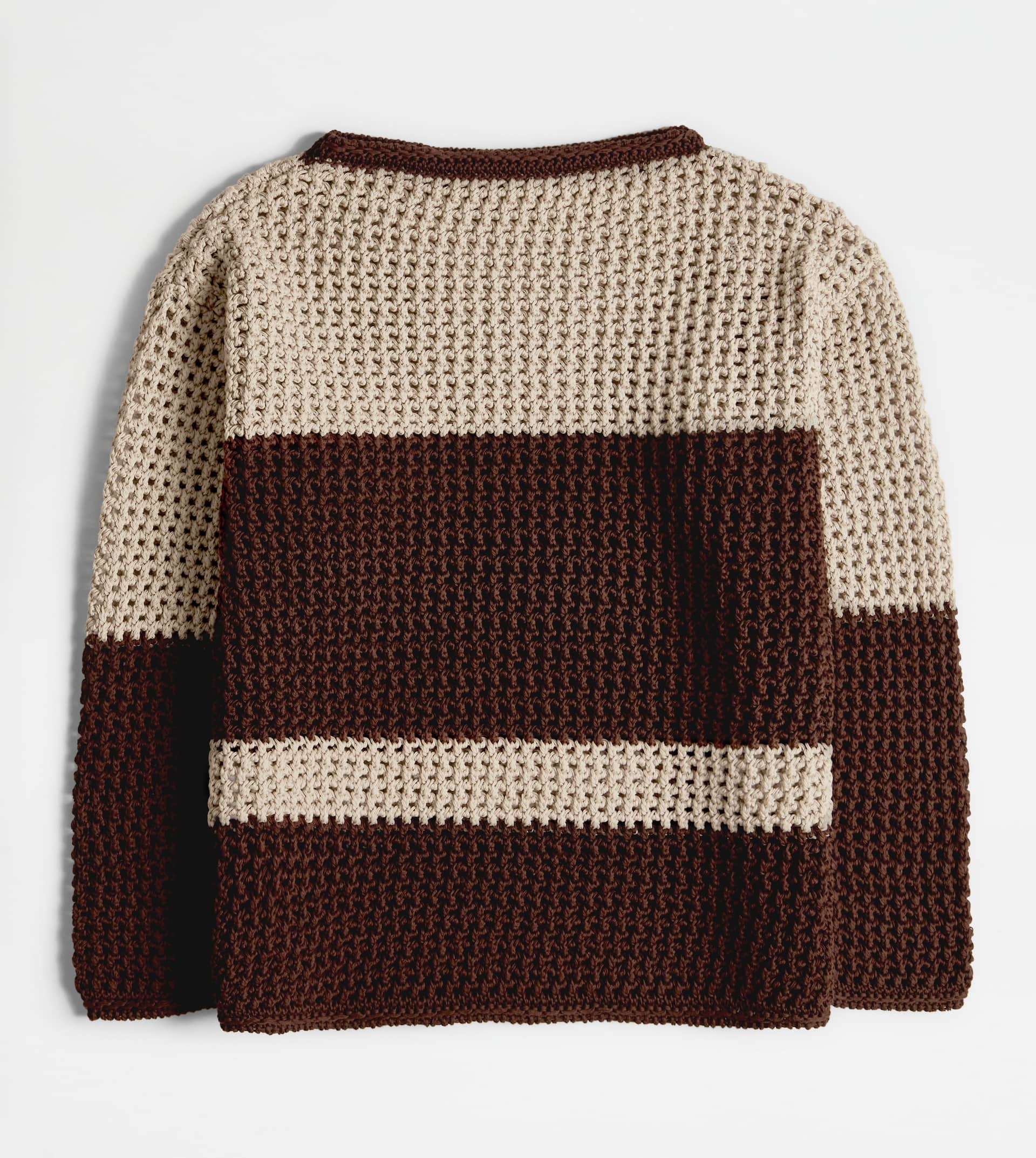 PULLOVER IN COTTON - BEIGE, BROWN - 8