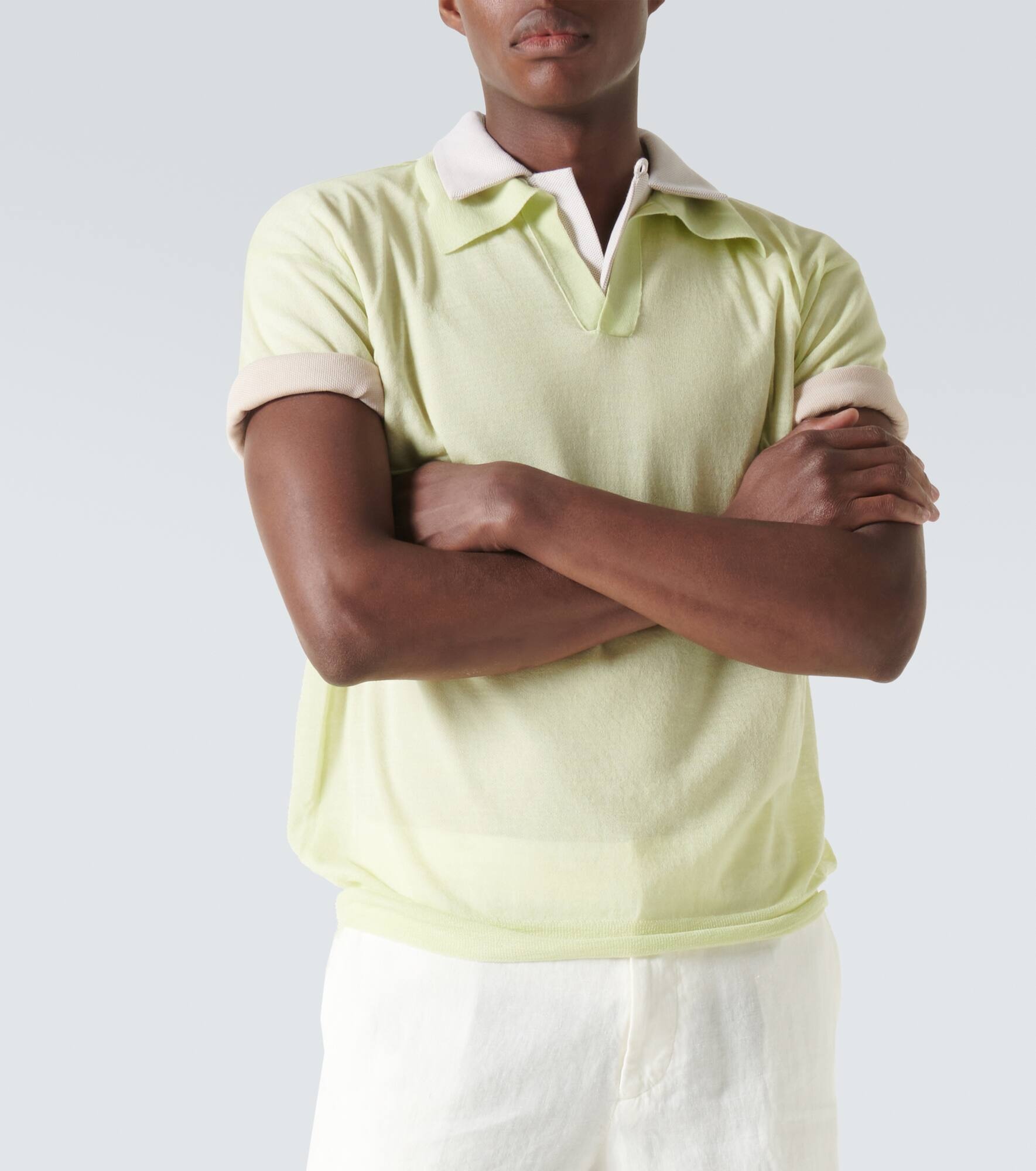 Wool and silk polo sweater - 5