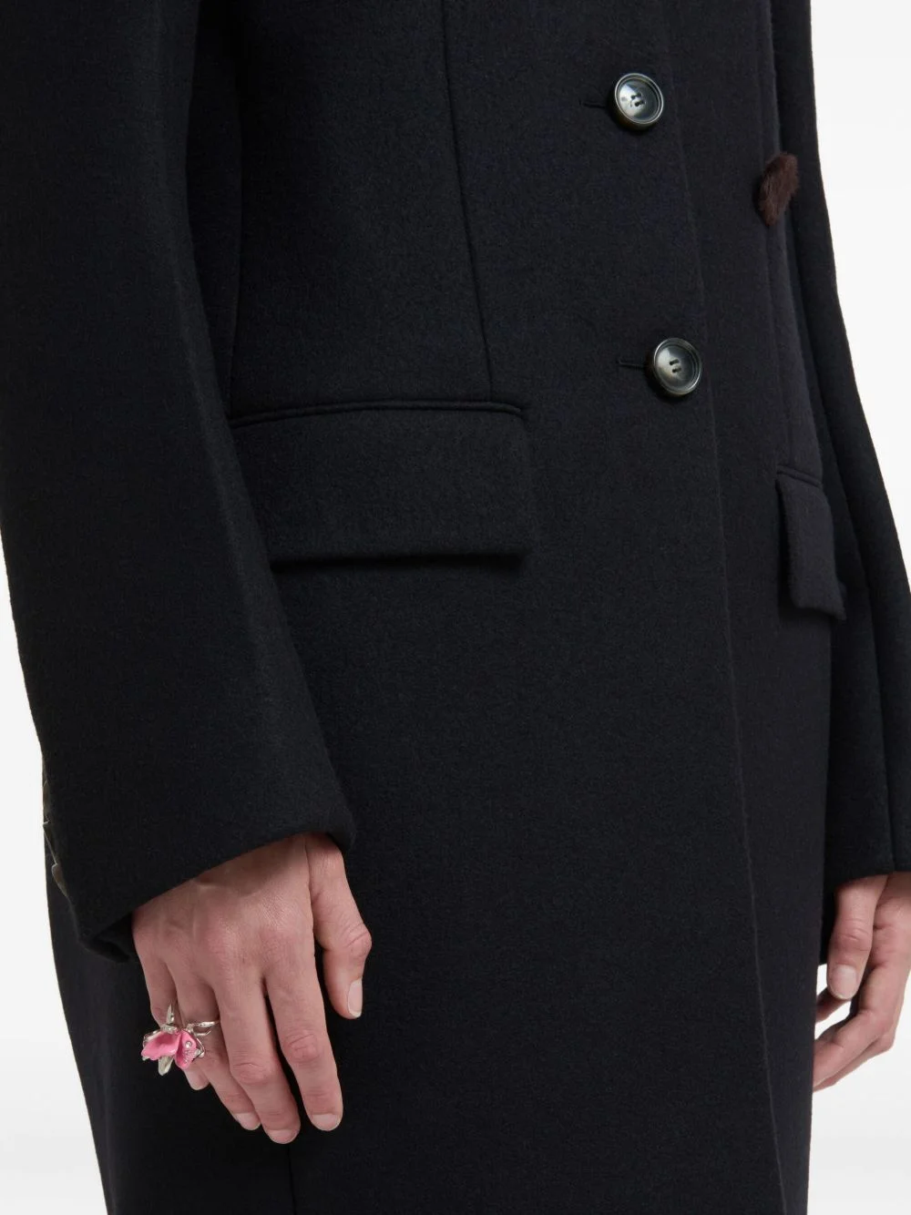 enamelled tulip rhinestone ring - 1