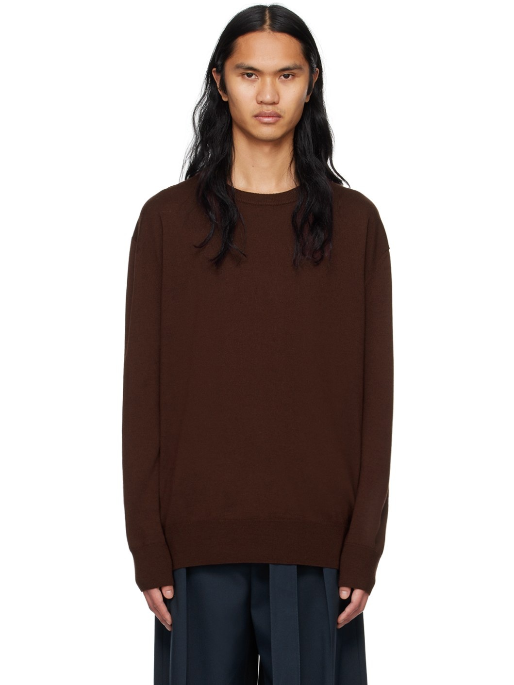 Brown Crewneck Sweater - 1