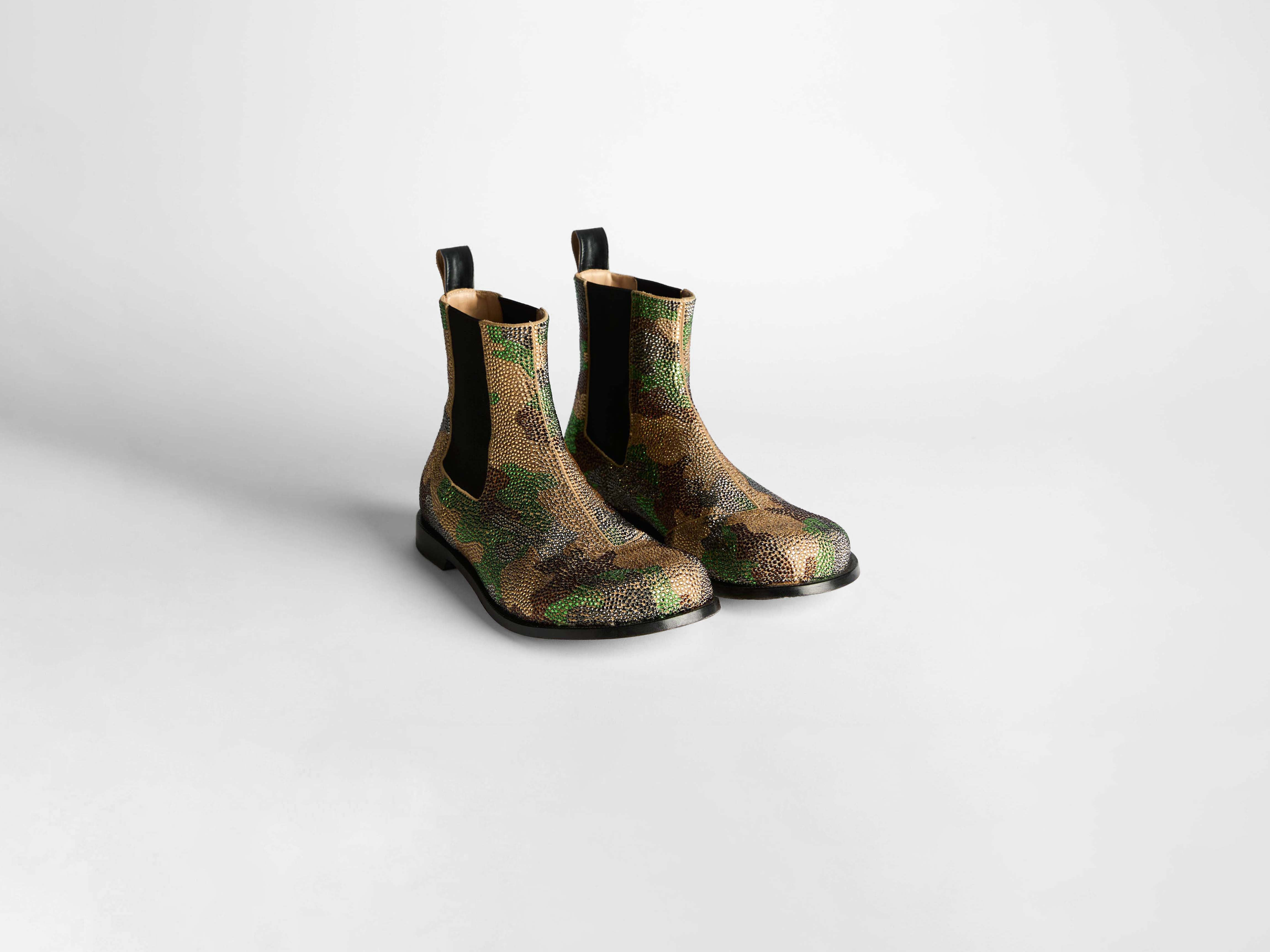 MENS CHELSEA LOAFER BOOT IN MILITARY GREEN - 5