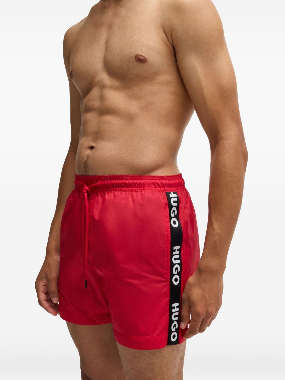 logo-tape swim shorts - 3