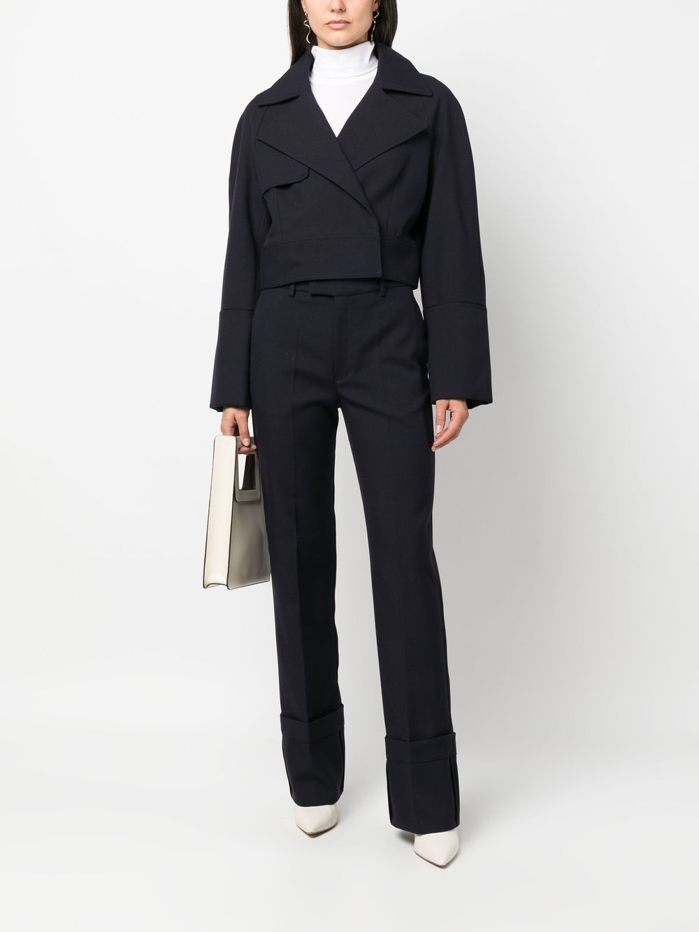 cropped wrap-style jacket - 2