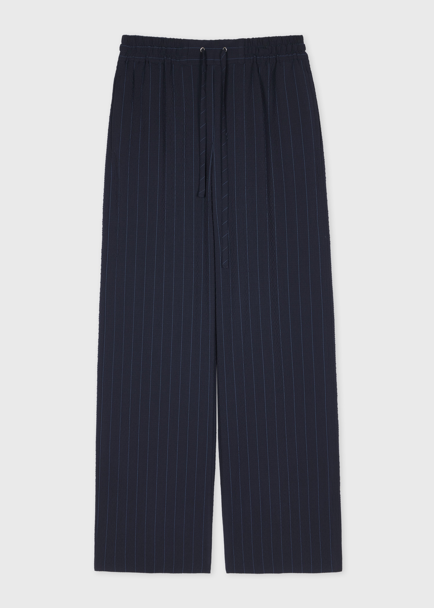 Women's Wool-Blend Navy Seersucker Pinstripe Suit - 5