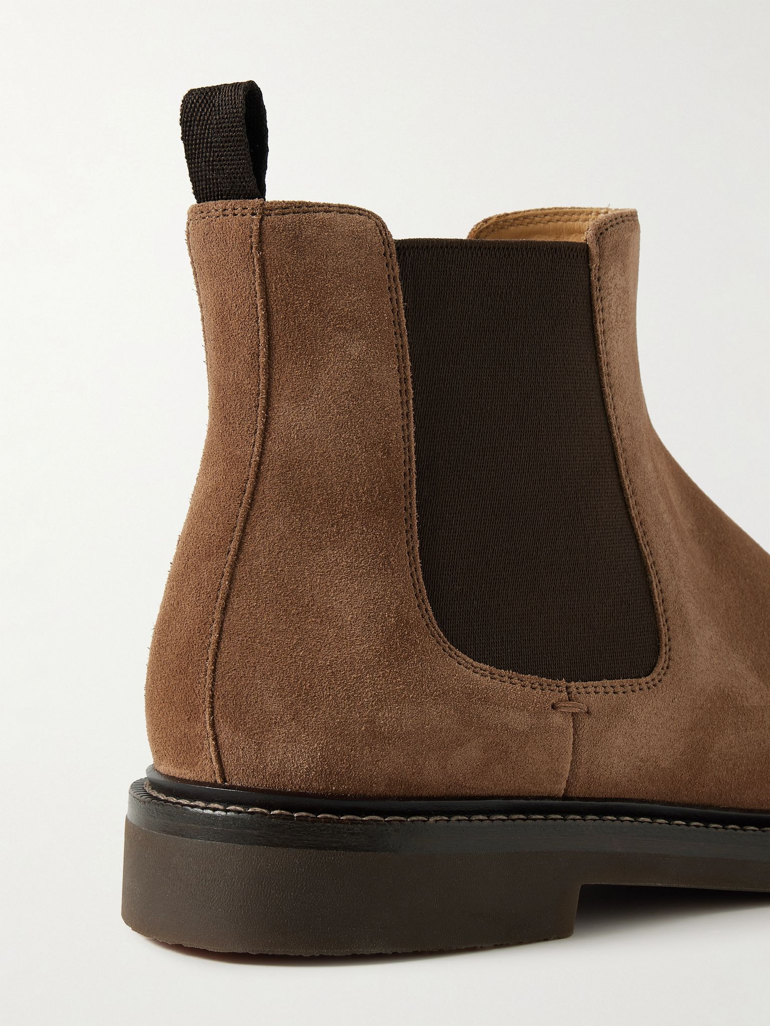 Suede Chelsea Boots Brown - 5