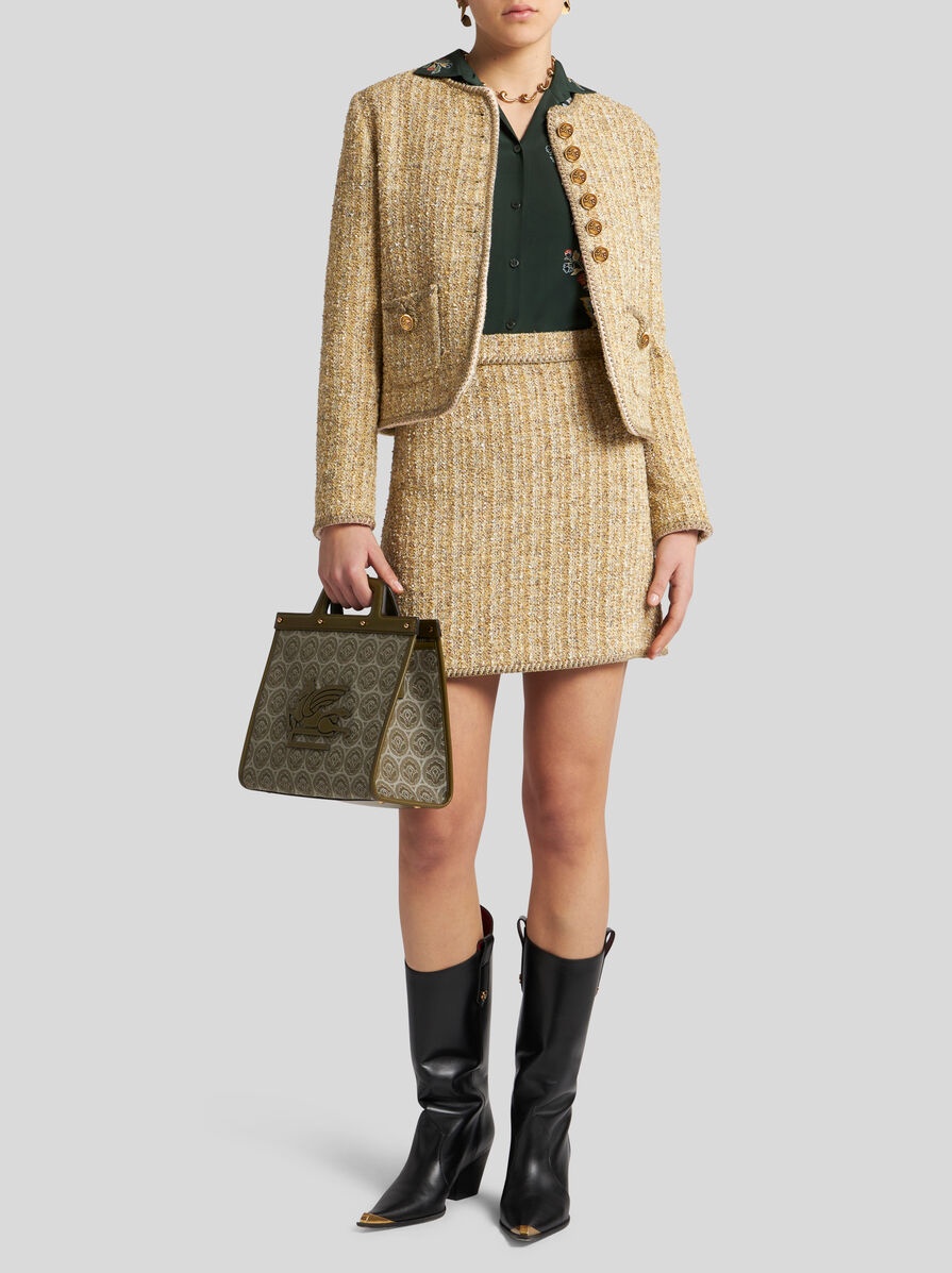 BOUCLÉ MINI SKIRT - 2
