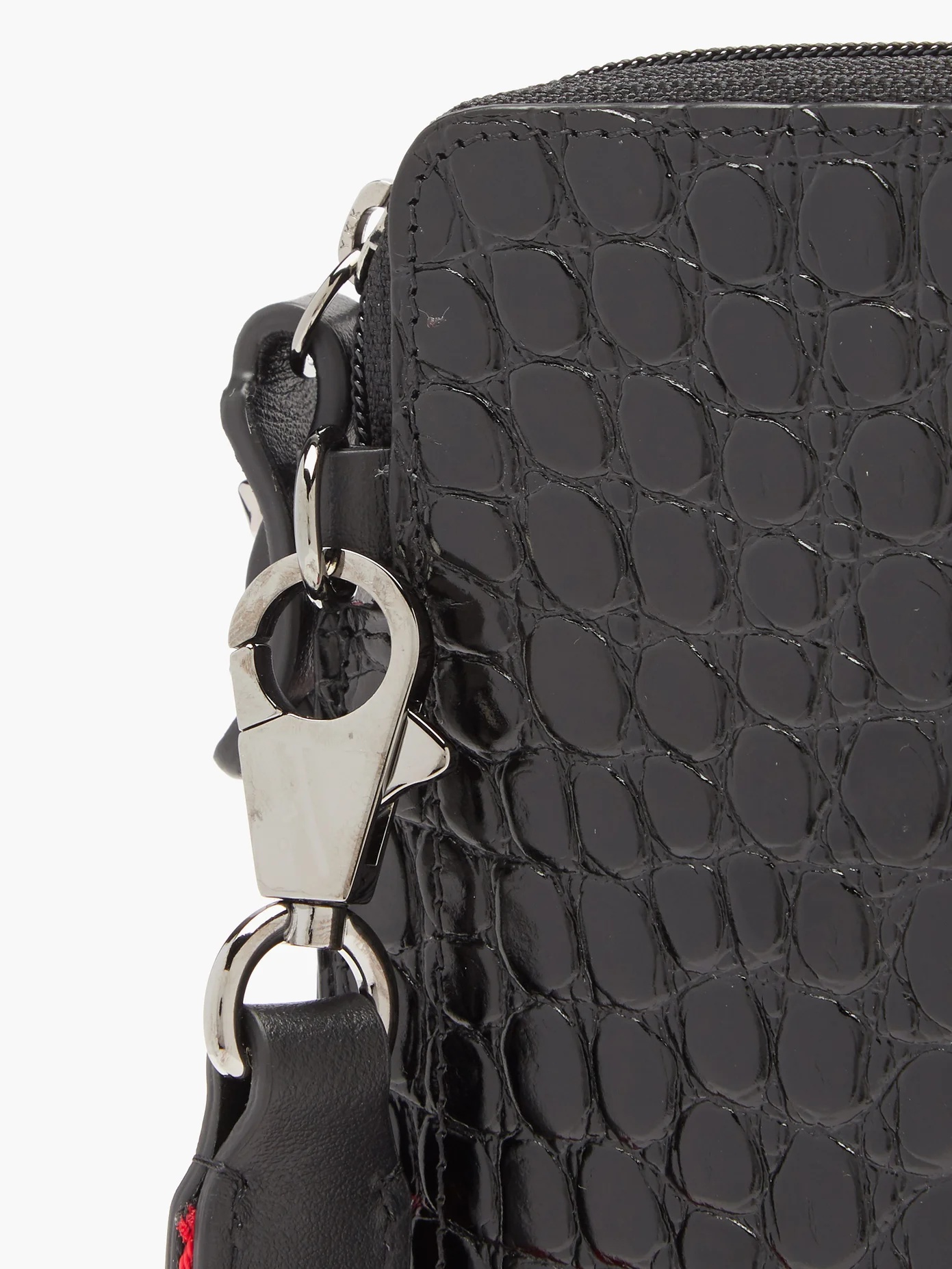 Loubilab crocodile-effect leather phone pouch - 6