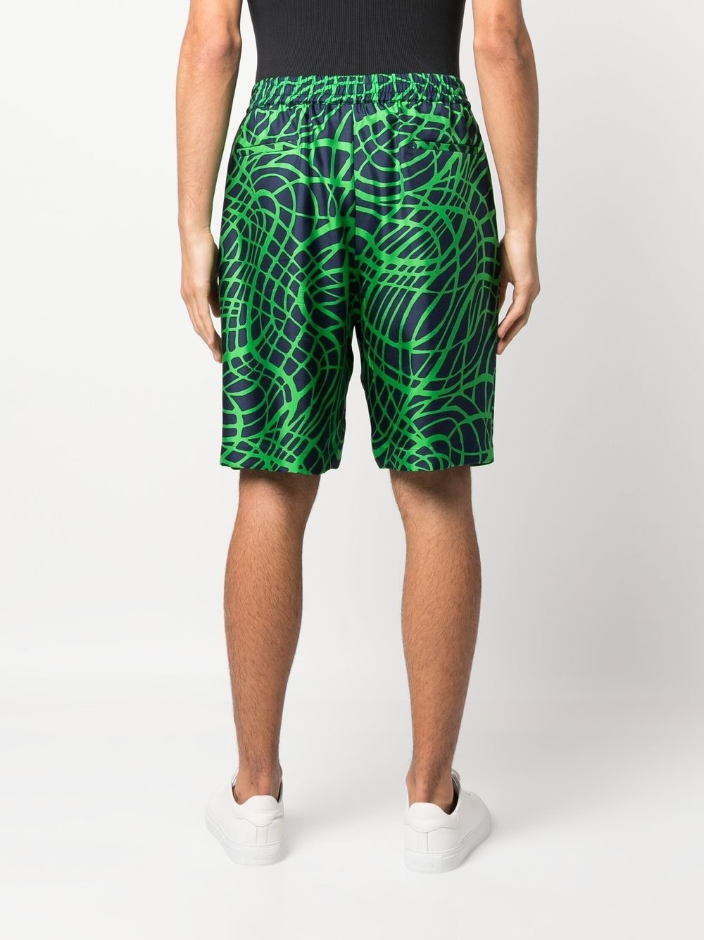 graphic-print tailored shorts - 4