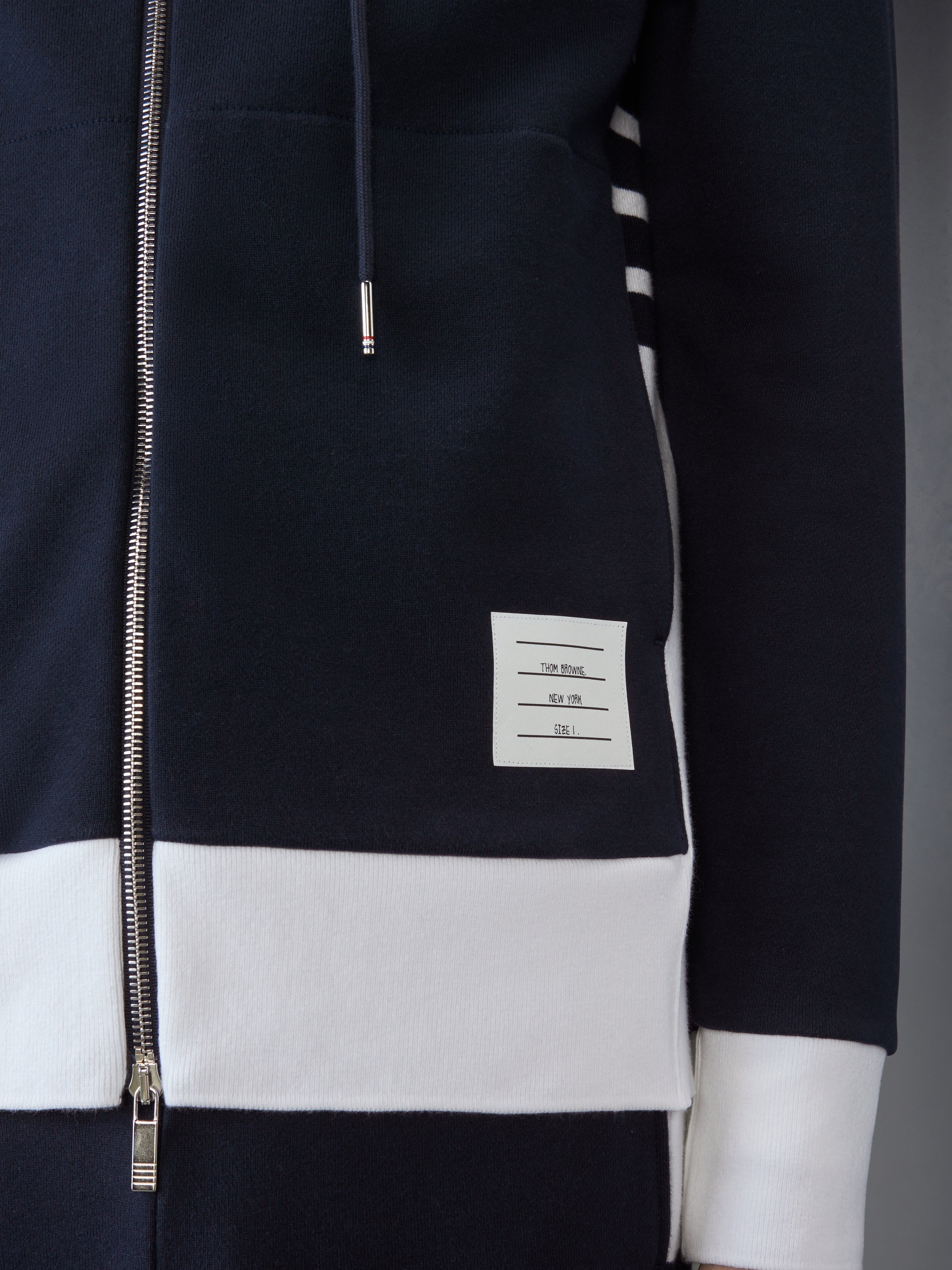 Classic 4-Bar Jersey Zip up Hoodie - 6