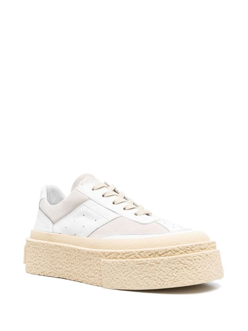 leather platform sneakers - 2