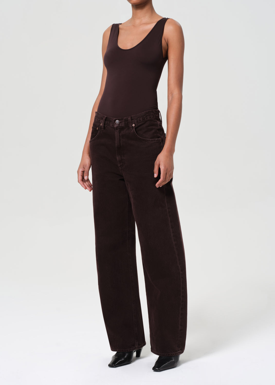 TORA TANK BODYSUIT IN CHOCOLATE - 5