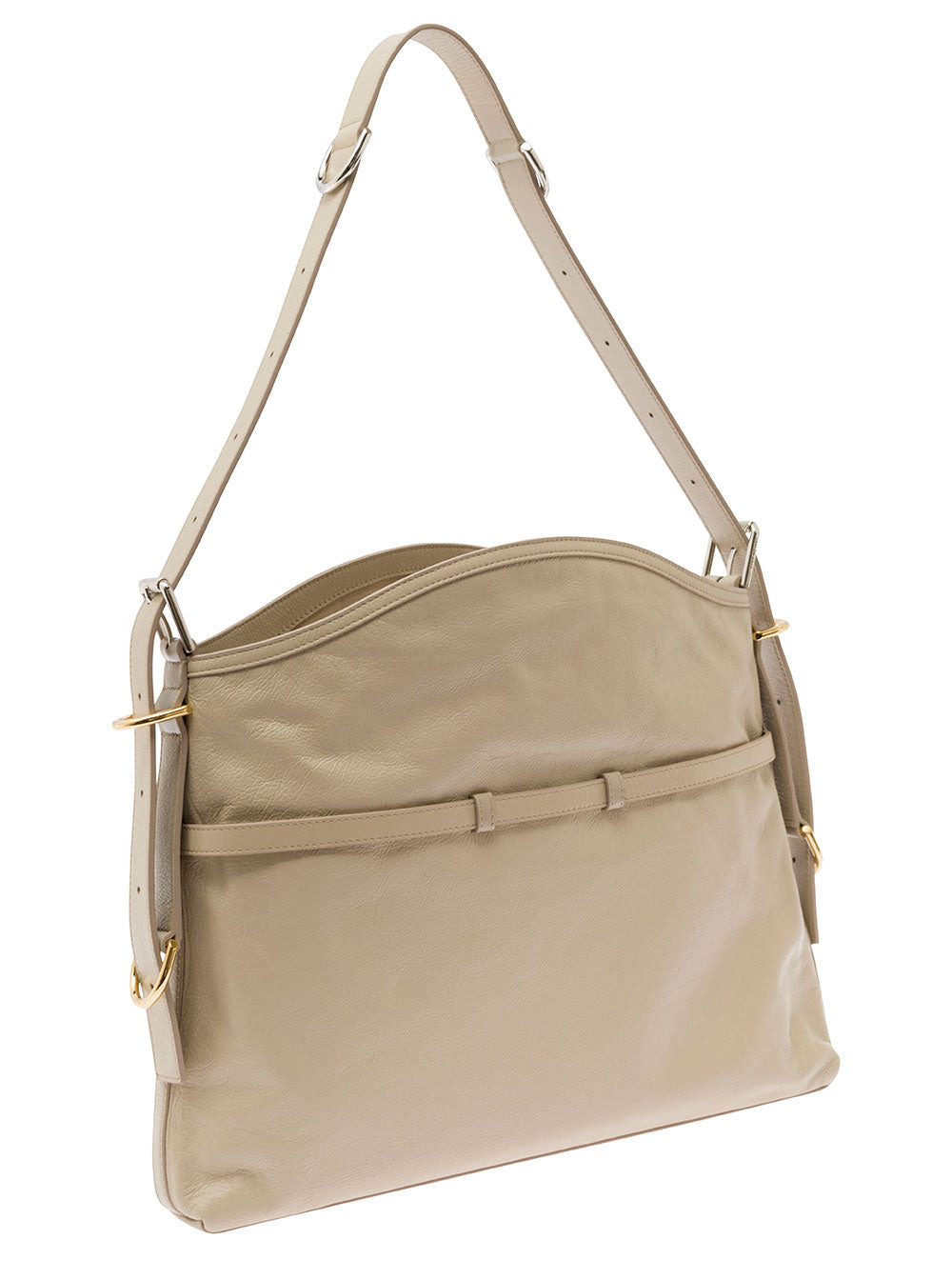 Givenchy Women 'Voyou' Beige Shoulder Bag With Embossed Logo In Smooth Leather Woman - 3