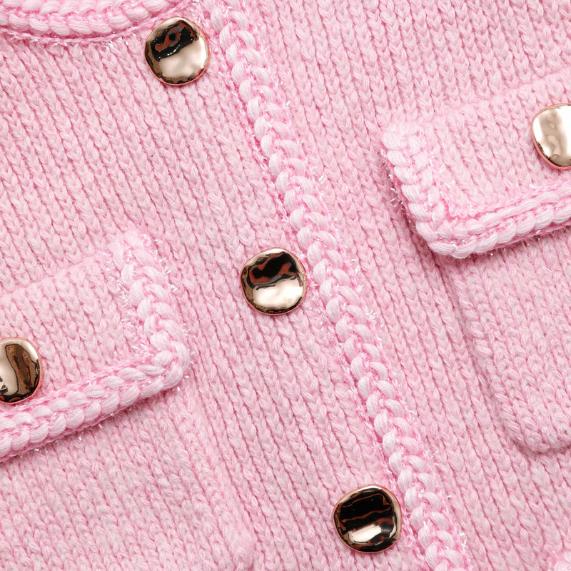 Pink Melange Merino Knit Skirt 5
