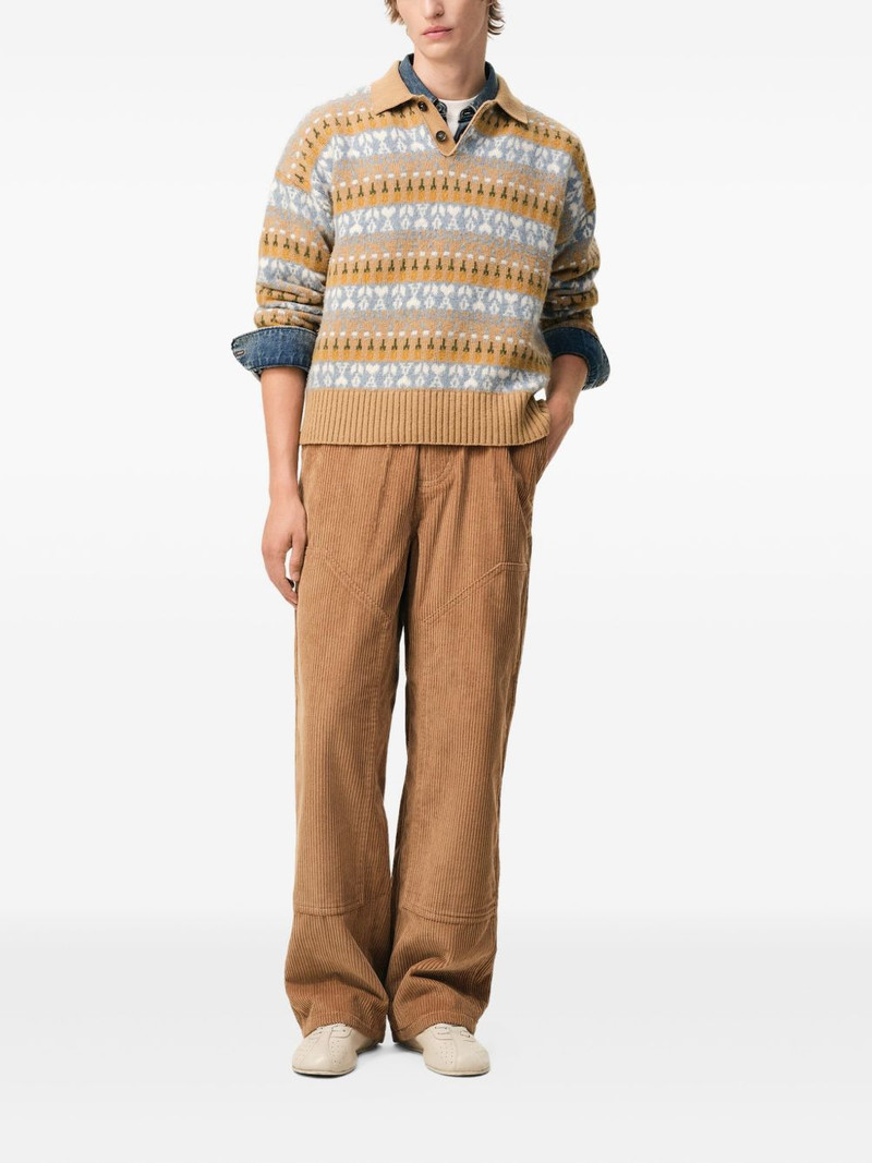 fair isle-knit polo sweater 3