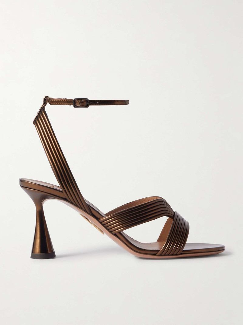 Daryl 75 metallic leather sandals 1