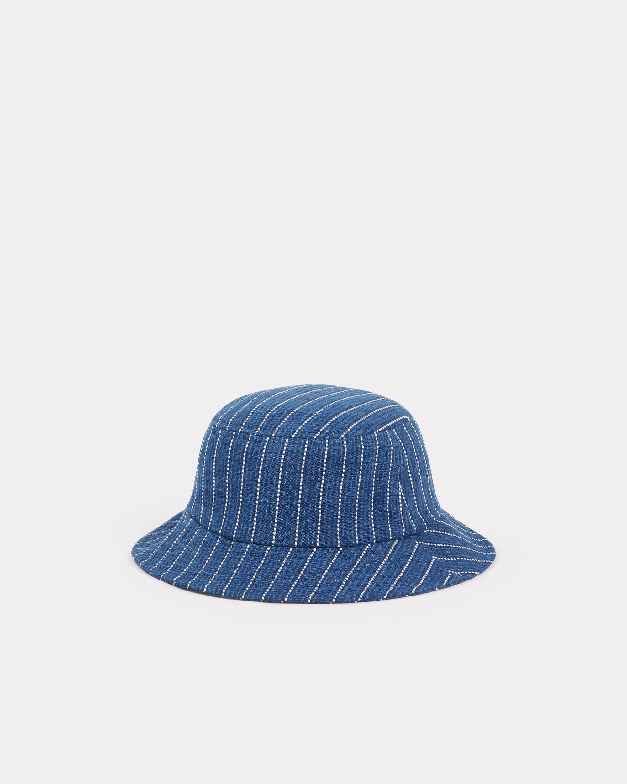 'KENZO Tag' denim striped bucket hat - 2
