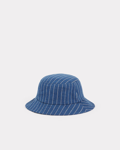 KENZO 'KENZO Stamp' denim striped bucket hat outlook