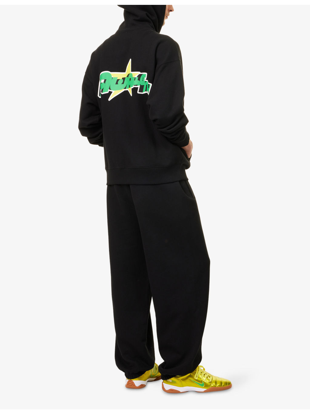 "Star ""A"" Zip-Up Brand-Print Cotton-Jersey Hoody" - 2