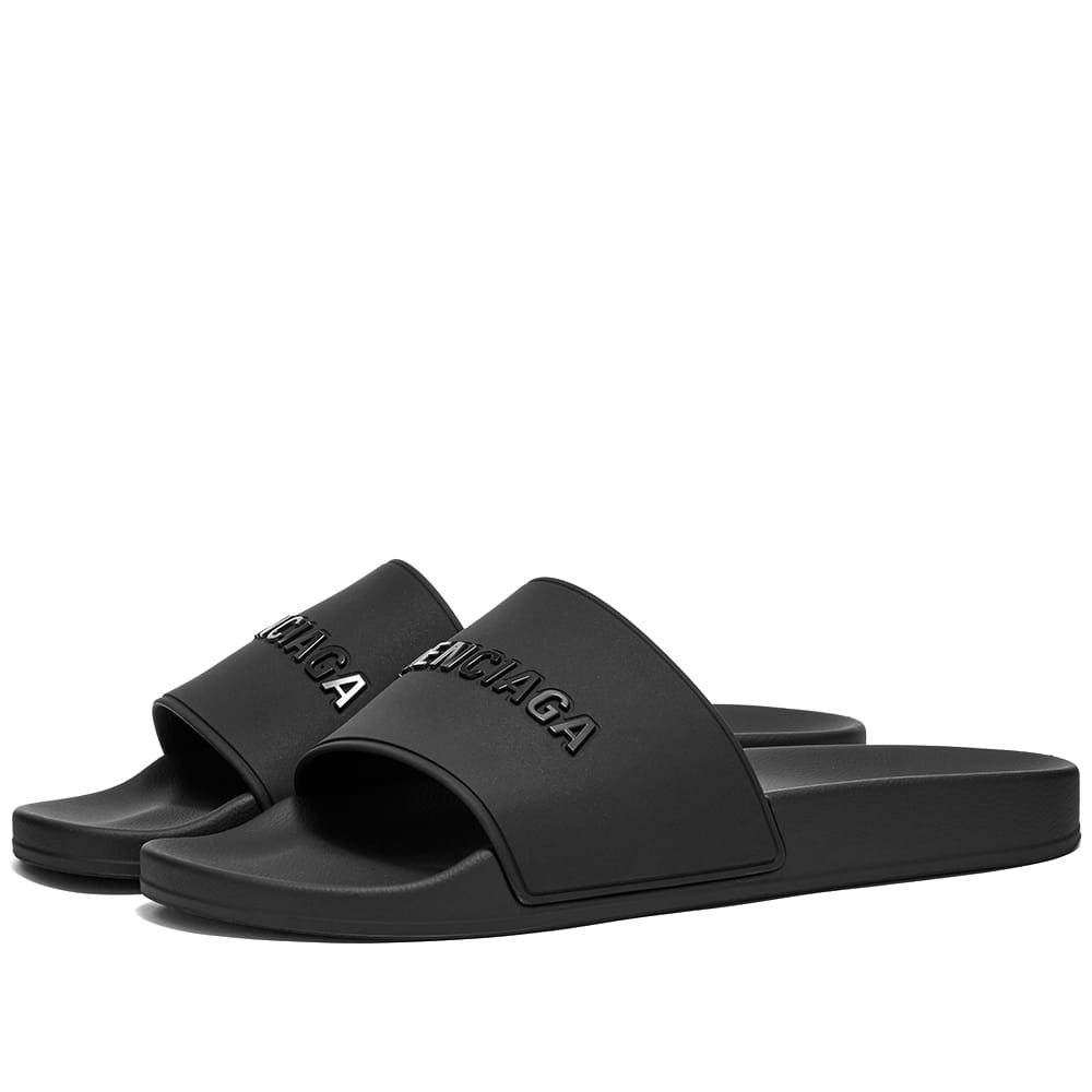 Balenciaga Tonal Logo Pool Slide - 1