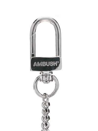 Ambush logo-embossed lighter case keyring outlook