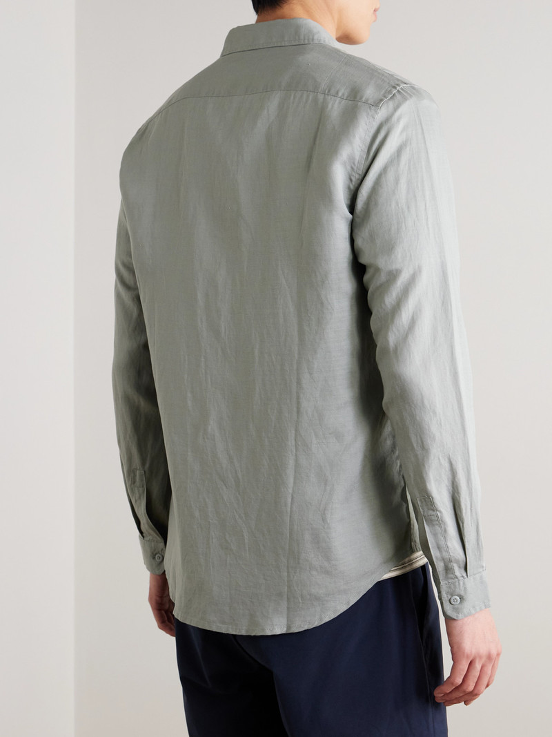 Air Spread-Collar Linen and Lyocell-Blend Shirt 4