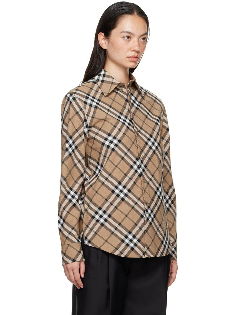 Burberry Beige Check Shirt outlook